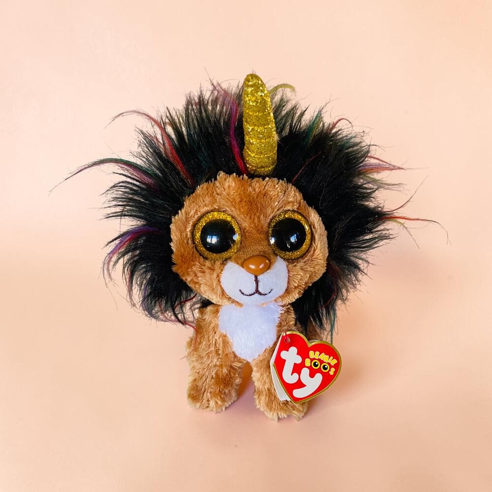 TY Beanie Boos Ramsey the Lion Unicorn UniLion Collectible Stuffed Plush Toy